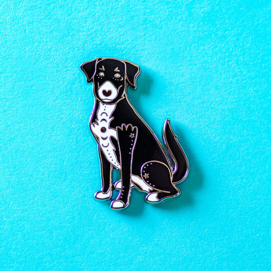 Astro the Black Labrador Retriever Mix Enamel Lapel Pin