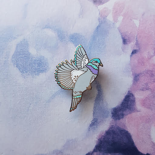 Pigeon Enamel Lapel Pin Cute Animal Gift Accessories Flair