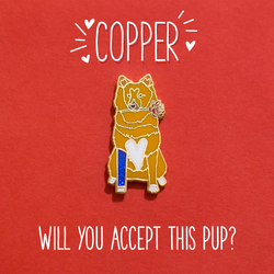 Copper Rachel's Dog on The Bachelorette Enamel Lapel Pin Cute Animal Pet Dog Gift Accessories Flair