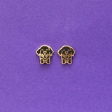 Labrador Retriever Enamel Earrings