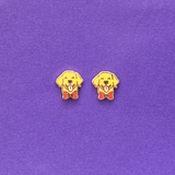 Labrador Retriever Enamel Earrings
