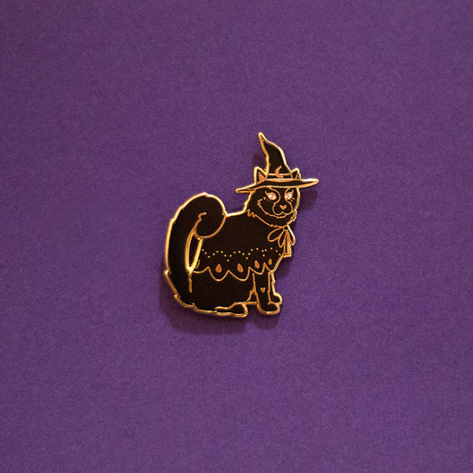 Chi Halloween Witch Kitty Cat Enamel Lapel Pin Animal Pet Cat Gift Accessories Flair