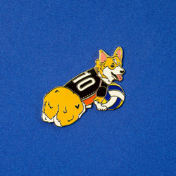 Tiny Giant Corgi Enamel Pin