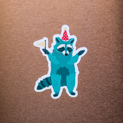 Party Raccoon Magnet