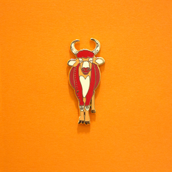 Cow Ox Chinese Zodiac Enamel Lapel Pin Animal Gift Accessories Flair