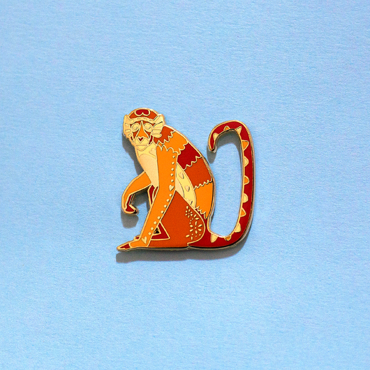 Monkey Chinese Zodiac Enamel Lapel Pin Animal Gift Accessories Flair