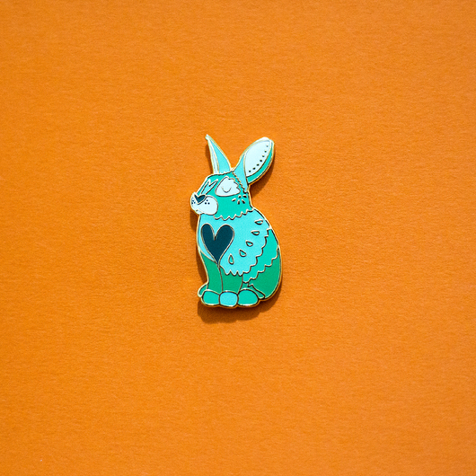 Rabbit Bunny Chinese Zodiac Enamel Lapel Pin Cute Gift Accessories Flair