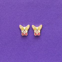 Corgi Enamel Earrings