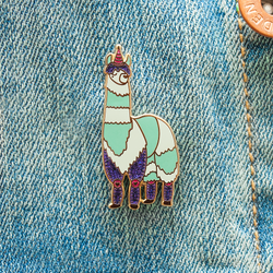 Party Llama Enamel Pin