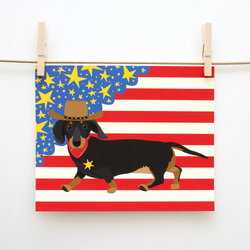 Get A Long Little Doggie Handmade 8x10 Dachshund Print
