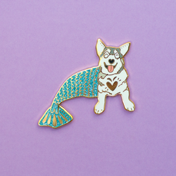 Husky Mermaid in Blue