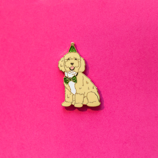 Party Pup Edgar Enamel Lapel Pin Animal Pet Dog Gift Accessories Flair