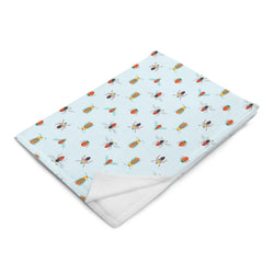 Bugs Pattern Throw Blanket