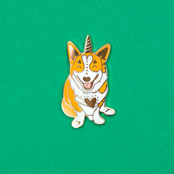 Unicorg Gold Enamel Pin