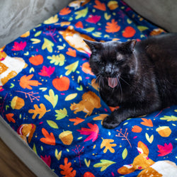 Woodland Critters Throw Blanket in Dark