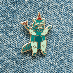 Party Raccoon Enamel Pin